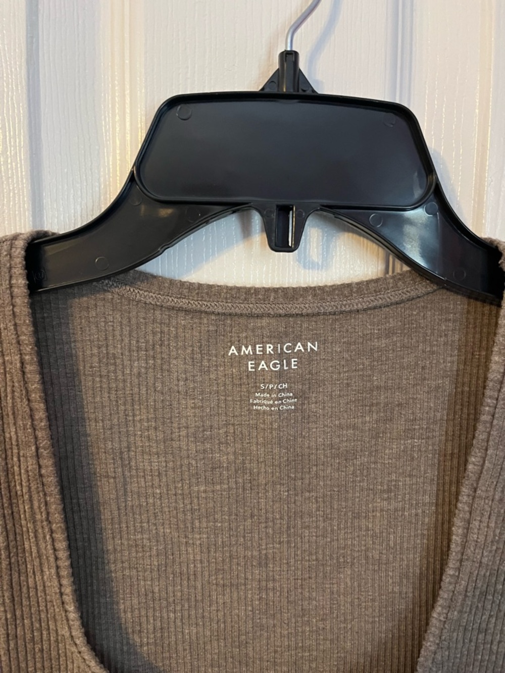 American Eagle Outfitters Women's Ribbed Tank Top in Brown - Picture 2 of 4